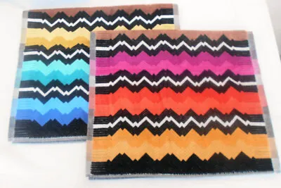 MISSONI HOME TWO HAND TOWELS 16x28in VELOURS COTTON SUPER ABSORBING VASILIJ 160 • $82