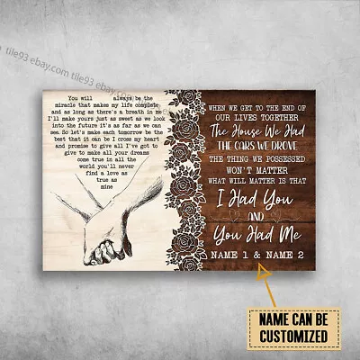 Hand In Hand You Will Always Be The Miracle That Makes My Life Complete Cus... • $14.52