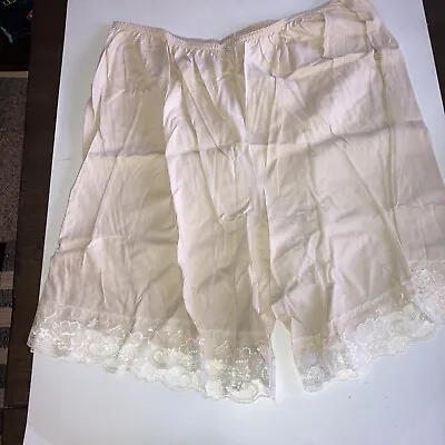 Vintage Underworks 8 Inch Cotton Pettipants Beige 2X • $18