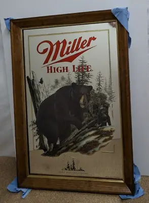 NEW 1991 MILLER HIGH LIFE Wildlife Series  BLACK BEAR  MIRROR FIRST PRINTING • $59.99