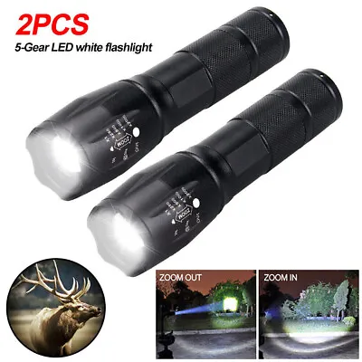 $7.99 • Buy Rechargeable 990000Lm Led Flashlight Torch Zoomable Tactical Police Super Bright