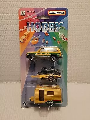 Matchbox - Hobby - Jeep Cherokee W/Motorcycles & Camper - # MP805 - New On Card • $26