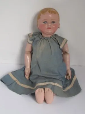 Antique Martha Chase 23  Stockinette Baby Doll C.1910 • $425