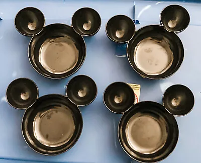 Zak! Designs Disney Mickey Mouse Chip Dip Bowl Black Plastic Serving Ears 8.5” • $30