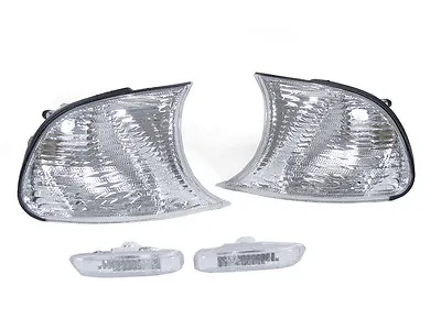 DEPO ClipOn Clear Corner Signal+Side Marker Light For 00-01 BMW E46 Coupe/Cabrio • $44.99