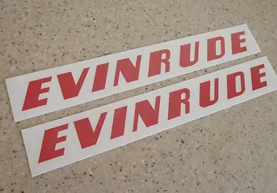 Evinrude Vintage Motor Decals RED Decals 10  2-PAK FREE SHIP + FREE Fish Decal! • $10