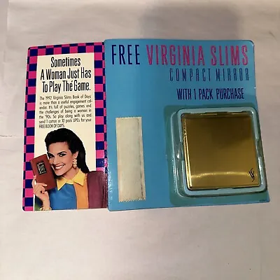 Vintage Virginia Slims Compact Mirror Advertising Promo Rare Item - Old Stock! • $24.98