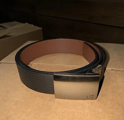 Kenneth Cole Reaction Reversible Belt Black & Brown Size 34-36 Synthetic Leather • $15