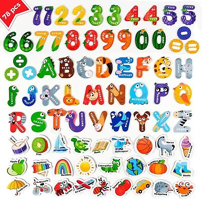 78 PCS Magnetic Letters And Numbers For Toddlers Fridge Magnets For Toddlers • $59.66