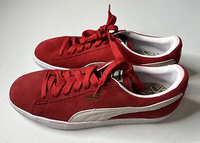 PUMA Mens Red Suede Classic Sneakers Shoes Size 10 NEW • $49.99
