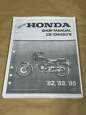 3hole Service Shop Repair Manual 82-85 Honda CM450C CM450A CM450E CB450T CB450SC • $34.39