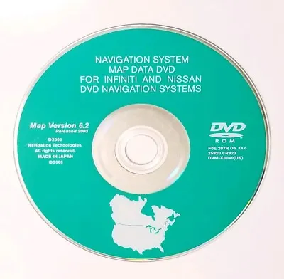 2003 2004 Infiniti Nissan Navigation System Dvd Map Version 6.2 U.s Canada Oem • $63.99