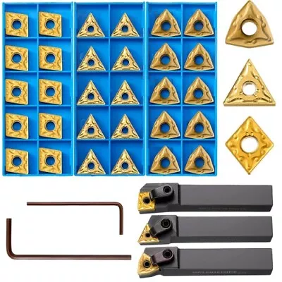 5/8 36PCS Indexable Carbide Lathe Turning Tool MWLNR Insert Holder Bit Set... • $69