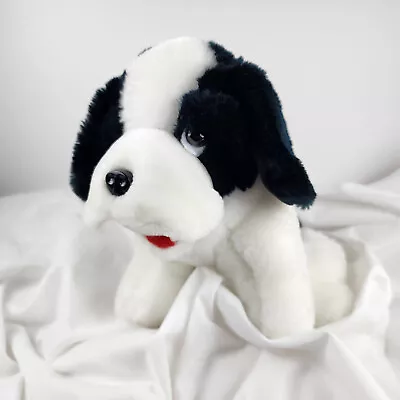 Vintage 1983 Trudy Black & White Puppy Dog Stuffed Plush Estraderm - 10  • $20.55