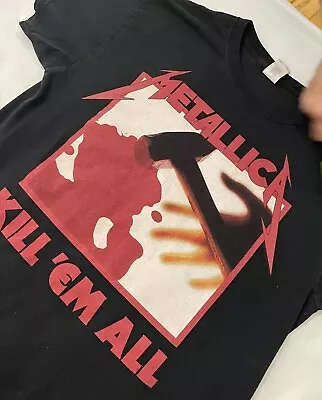 Vintage 1983 METALLICA Kill ‘em All Debut Album Tshirt Size L Large • $40