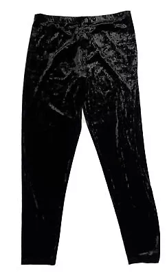 Cha Cha Vente Black Velveteen Pull On Pants Stretch Women Plus Size 1X (28x29) • $11.42