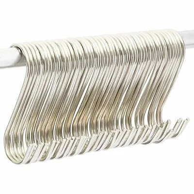 Metal S Shaped Hooks Stainless Steel Hangers Bulk Set (3.9 In 50 Pack) • $14.99