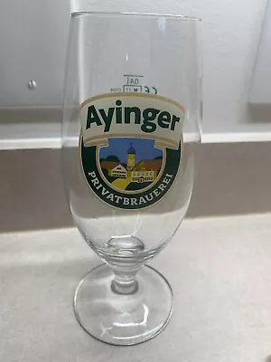 Ayinger Privatbrauerei Tall German Beer Glass 0.4L Vintage • $13.49