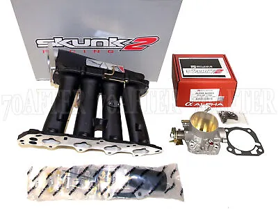 Skunk2 Ultra Street Intake Manifold + 70mm Throttle Body For B16A B18C (Black) • $578.88