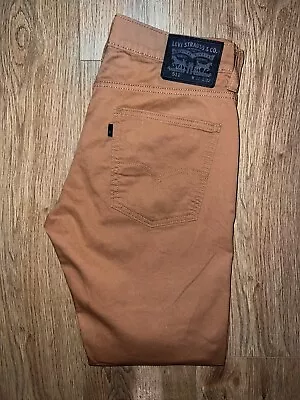 Levis 511 Men's Slim Orange Rust Chino Trousers W32 L32  BNWT £125 • £59.99