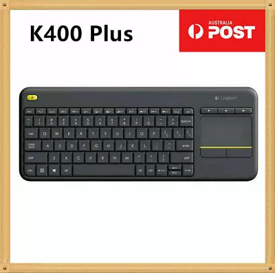 Logitech K400 Plus Wireless  Keyboard Membrane TouchPad Unifying PC TV Box Black • $81.65