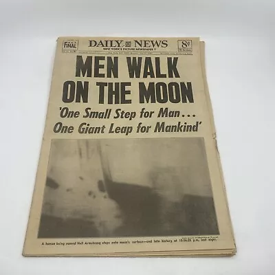 NY Daily News   Men Walk On The Moon” Neil Armstrong July 21 1969 • $39.99