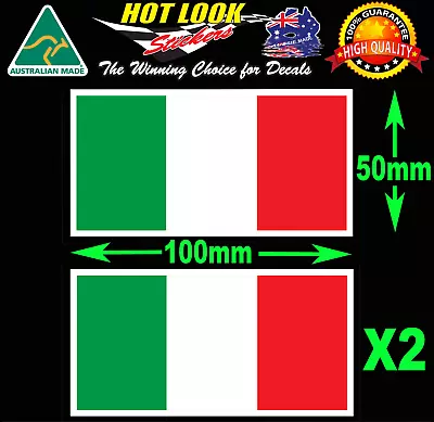 Italian Italy Flag Decal X2  For Cams Race Drift Rally Road Racing Car Window  • $6.99