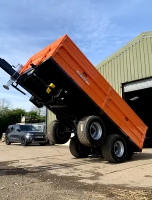 JACKSTA Grain Trailer 12 Tonne Drop Side Tipping Heavy Duty Farm Trailer • £11665