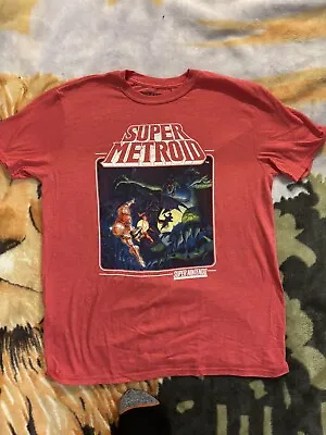 Super Metroid T Shirt Sz L Official Samus Adult Red Dungeons & Dragons Style • $19.95