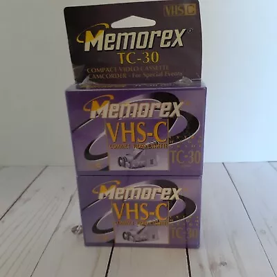 Memorex VHS-C Compact Video Cassette EHG TC-30 - Set Of 2 SEALED • $10