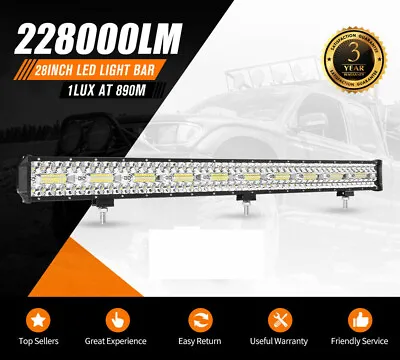 28inch CREE LED Light Bar Spot Beam Triple Row Work Driving Lamp 4WD 28  • $56.97