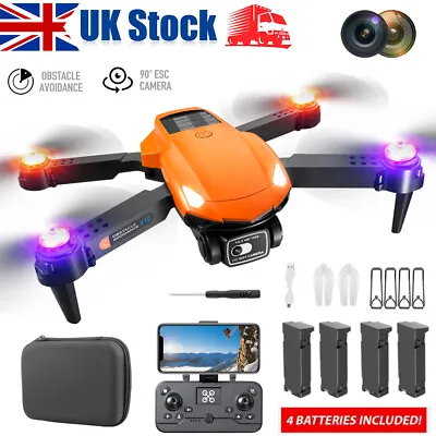 Drones With HD Camera 8K GPS Professional 4 Battery WIFI FPV Quadcopter Foldable • £29.99