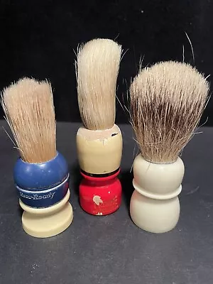 Lot 3 Vintage Barber Shop Shaving Brush Badger Erskine • $15