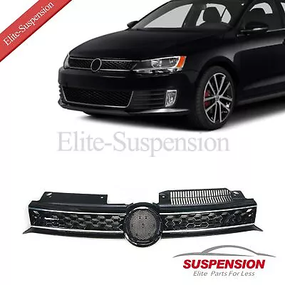 $52.37 • Buy Front Grille Black W/ Chrome Trim For 2010-2014 VW MK6 Golf/GTI/Jetta Sportwagen