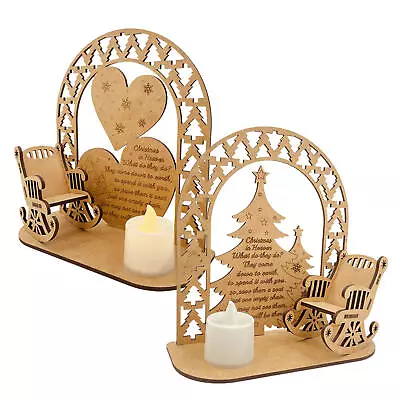In Heaven Poem Tree Rocking Chair Candle Loved Ones Christmas Memorial Desktop • $11.12