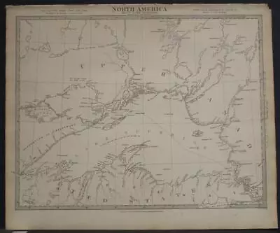 Lake Superior United States & Canada 1832 S.d.u.k. Unusual Antique Original Map • $20