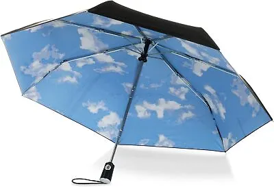 Totes Under Canopy Print Auto Open Close Umbrella One Size Sky  • $29.02