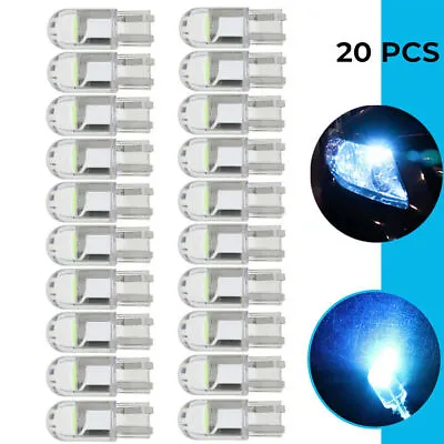 20pcs T10 LED COB 6000K Blue W5W Car Interior Light Dome Lamp Map Bulb 168 194 • $2.88