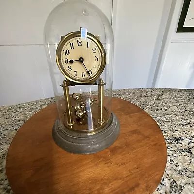 DRGM Antique 400 Day Anniversary Glass Dome Clock • $19.99