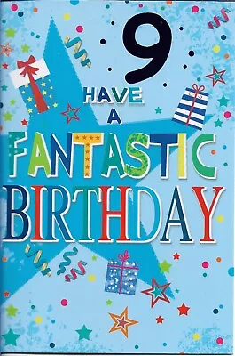 Age Nine 9th Boy Birthday Greeting Card 7 X5  Have A Fantastic Birthday • £1.95