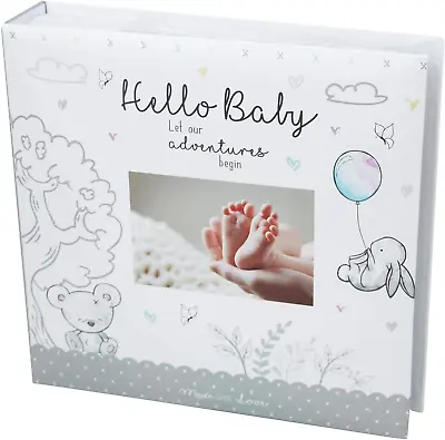 Baby First Photo Album 4x6'' 200 Photos Memo Keepsake Memories Newborn Birthday • £12.80