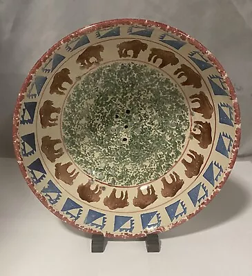 £34.40 • Buy Vintage Buffalo Sponge-ware Berry Bowl Colander Ceramic