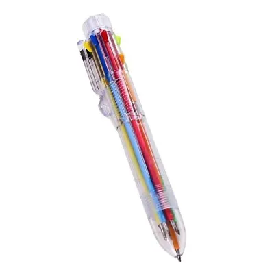 KABEER ART 8 In 1 Multi Color Ball Point Ink Pen With Transparent Body Pack Of 1 • $8.99