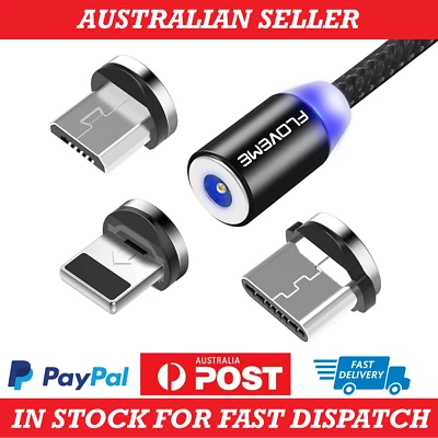 $8.89 • Buy AU Charging Cable Magnetic Charger IOS Type-C Micro USB