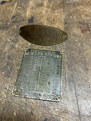 Antique Old Farm Delaval Cream Separator No 12 Brass Patent Tags ID Plates Parts • $39.99