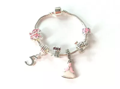 LIBERTY CHARMS Children's 'Pink Princess 5th Birthday' Charm Bracelet • £11.99