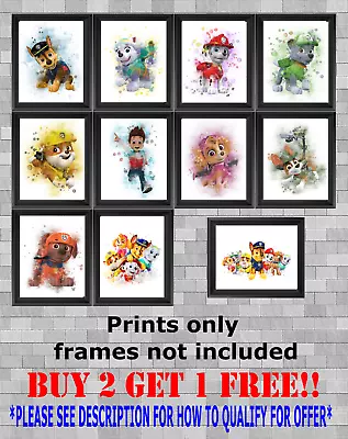 Paw Patrol Children's Bedroom Wall Art Poster Print Picture Gift A5 A4 A3 • £3