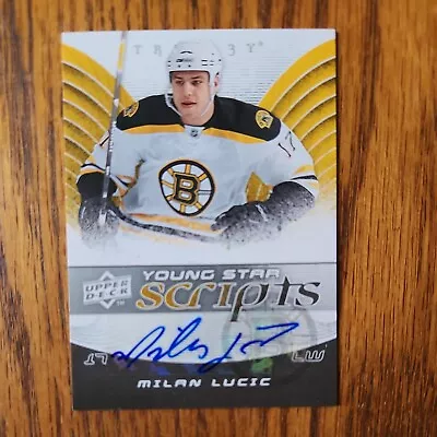 2008-09 Upper Deck Trilogy Hockey Milan Lucic Auto Young Stars Bruins • $14.99