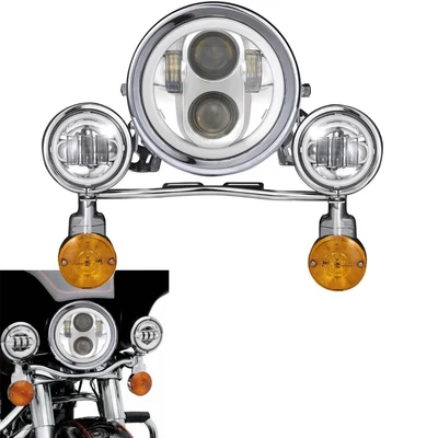 $229.90 • Buy 5.75  LED Headlight Turn Signals Light Bar For Yamaha V Star 650 950 1100 Custom