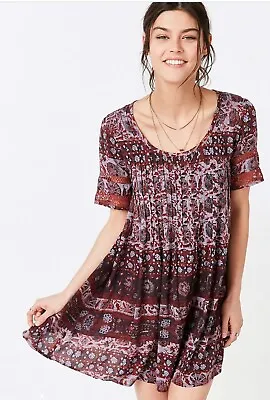 ECOTÉ URBAN OUTFITTERS Dress Womens Small Purple Amethyst Babydoll Shirt Dress • $26